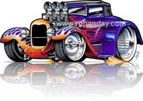 28 A Ford Sport Coupe Cartoon