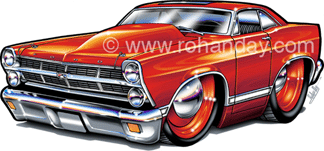 1967 Ford Fairlane Cartoon